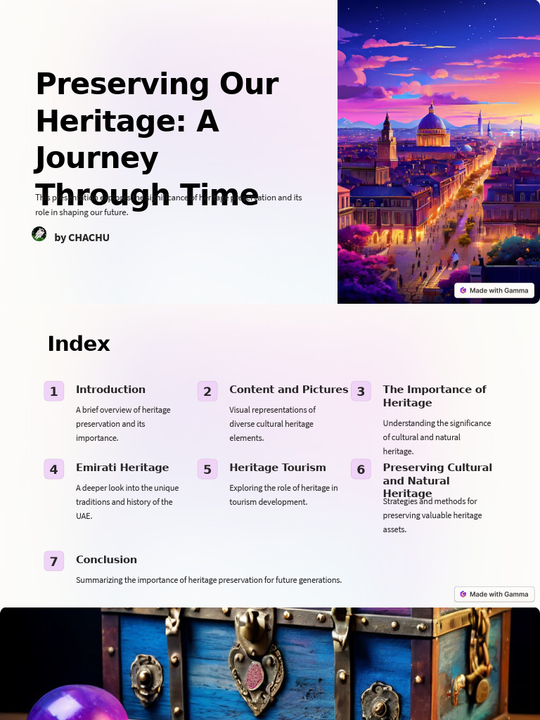 Preserving Our Heritage A Journey Through Time Aaron | PDF
