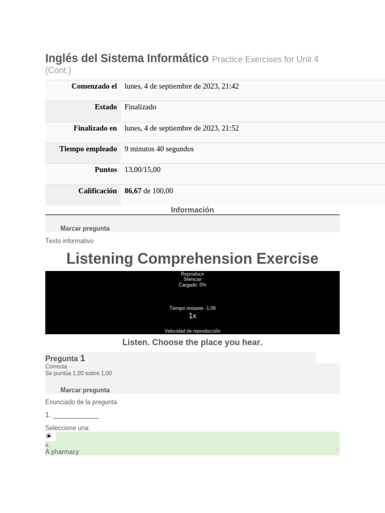 Practice Exercises For Unit 4 (Cont.) | PDF | Career & Growth