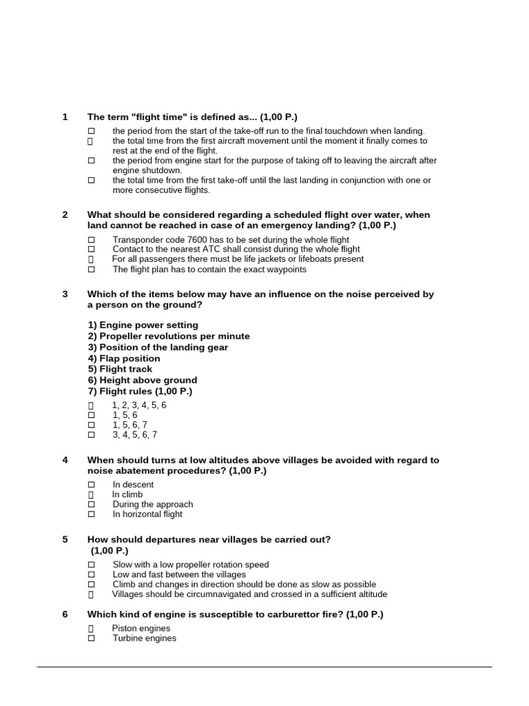 Ecqb PPL 60 Opr Ppla en | PDF | Wound | Aviation
