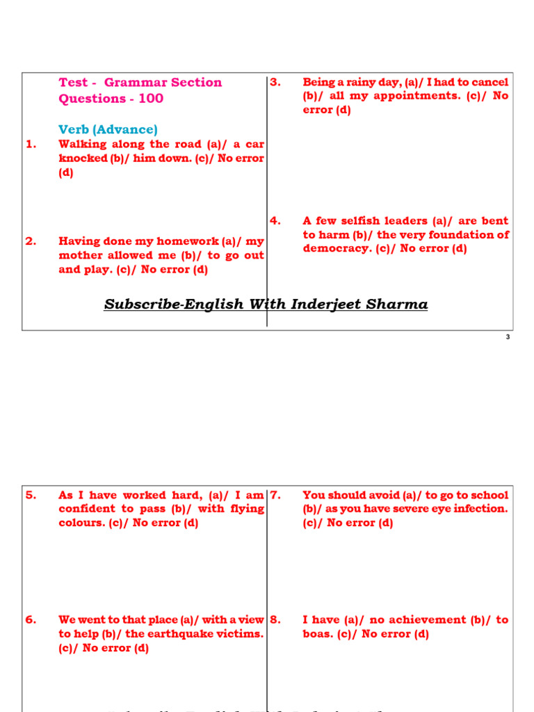 Verb (Advance) | PDF