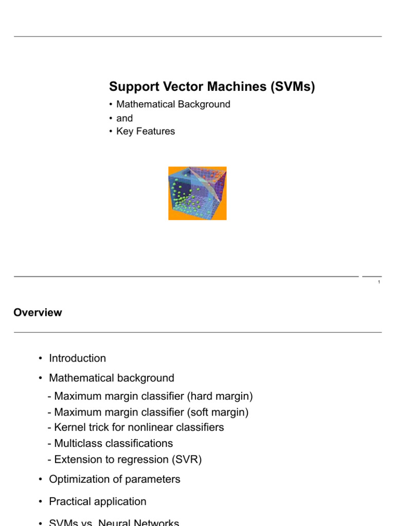 Introduction of Support Vector Machines | PDF