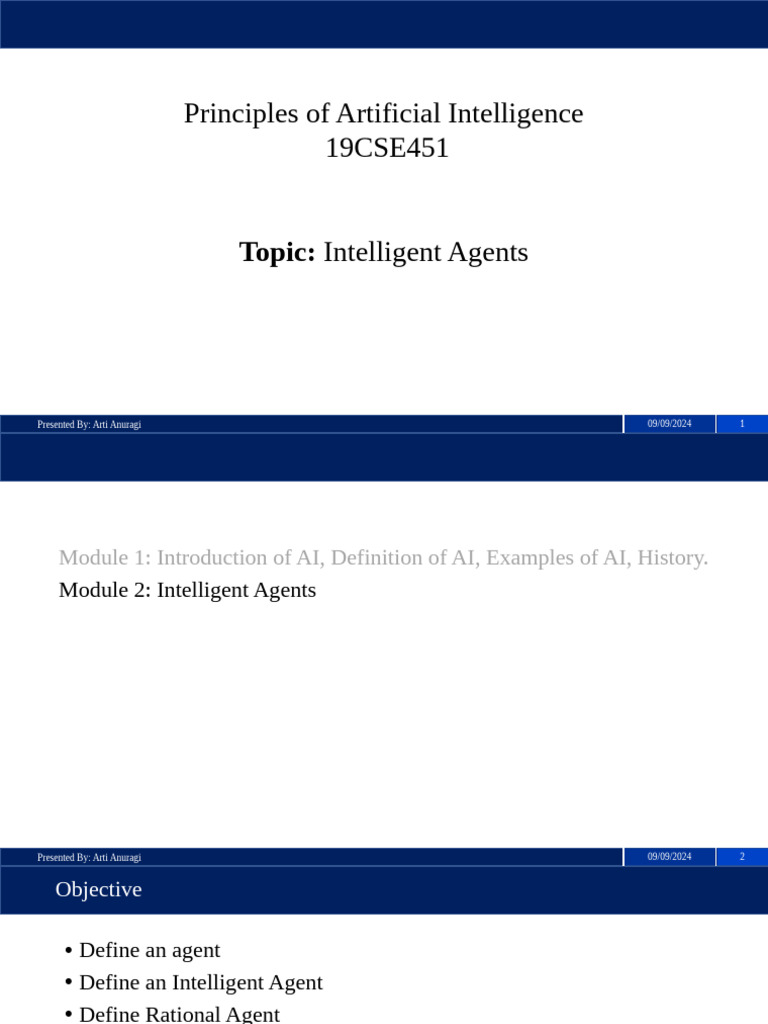 Lecture 3 Intelligent Agents | PDF