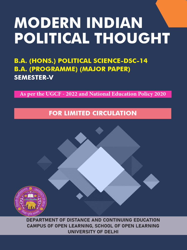 Modern political indian thought pdf