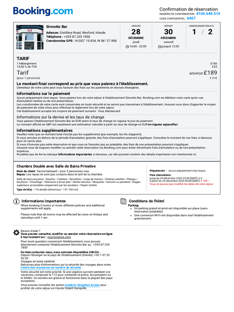 Confirmation 4106648516 | PDF