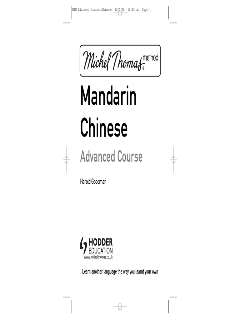 Michael Thomas - Mandarim Chinese Advanced Course | PDF