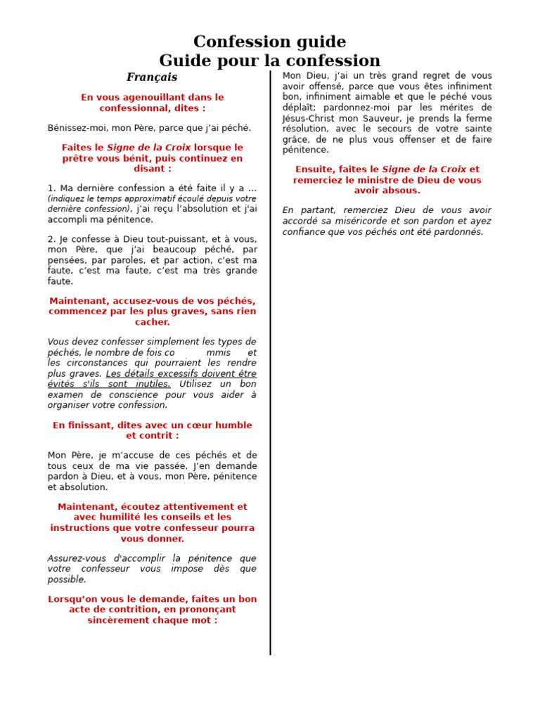 Confession Document | PDF