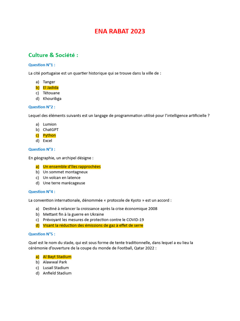 Ena Rabat 2023 C&s A&a | PDF