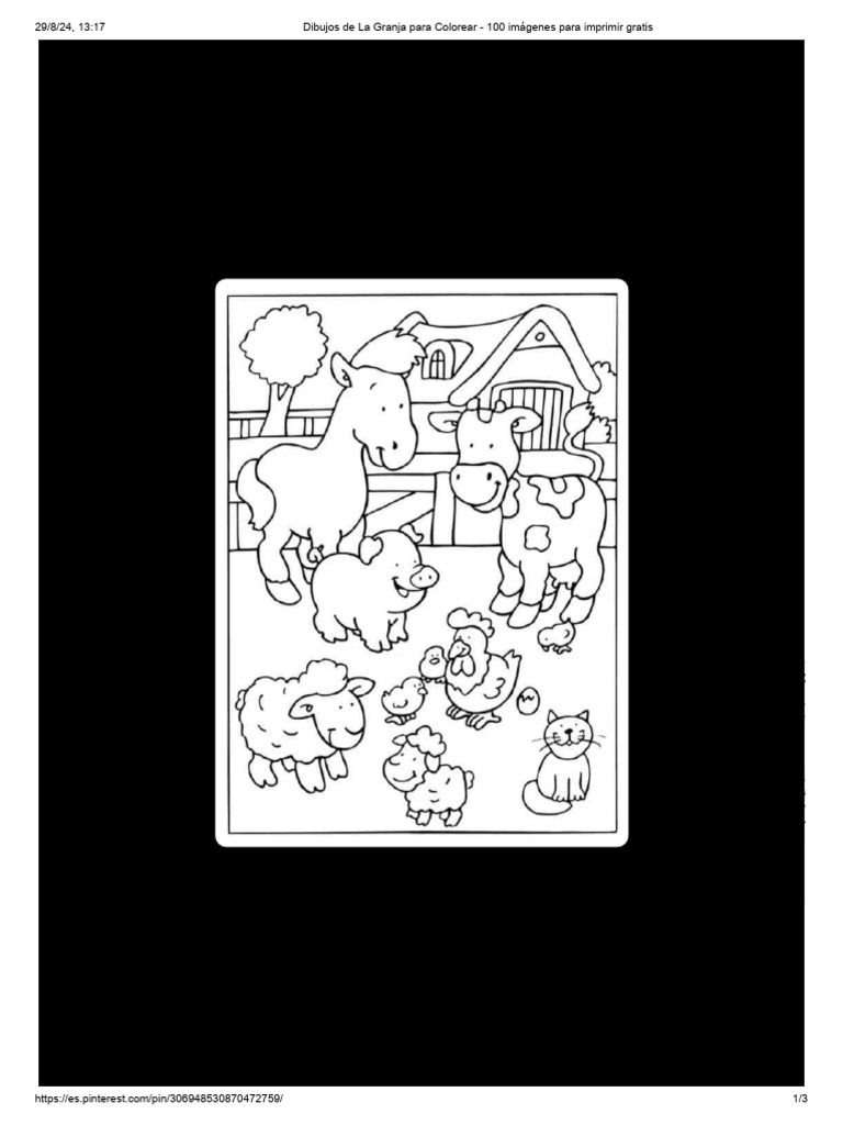 Dibujos de La Granja para Colorear - 100 Imágenes para Imprimir Gratis | PDF, image size:768x1024