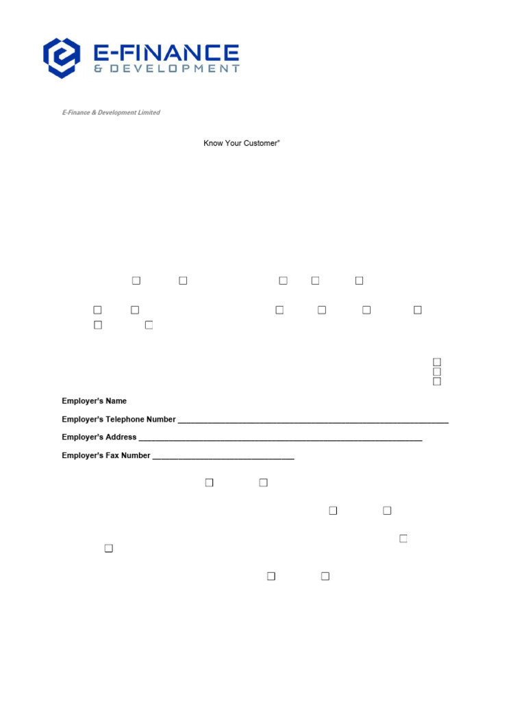 EFDL KYC Individual | PDF