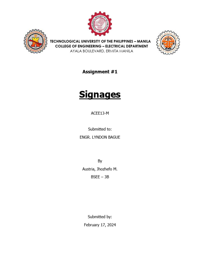 Austria - Assignment No.1-Signages | PDF