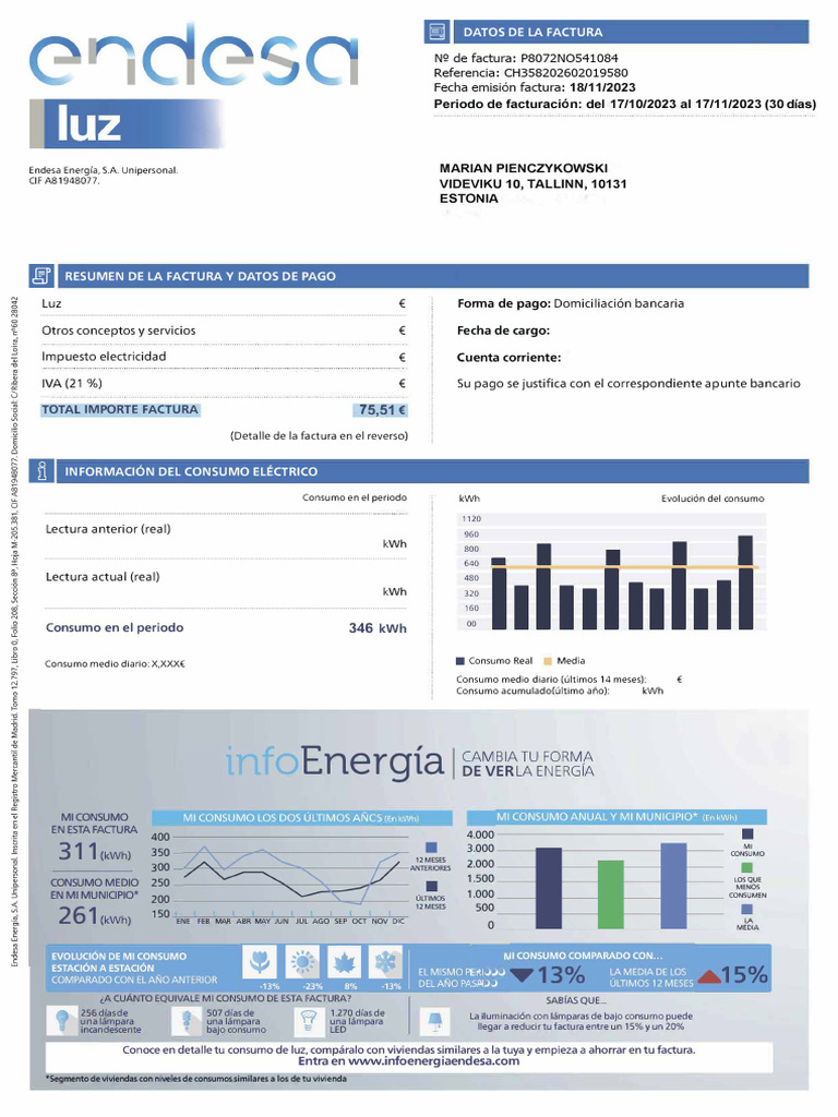 factura endesa | PDF