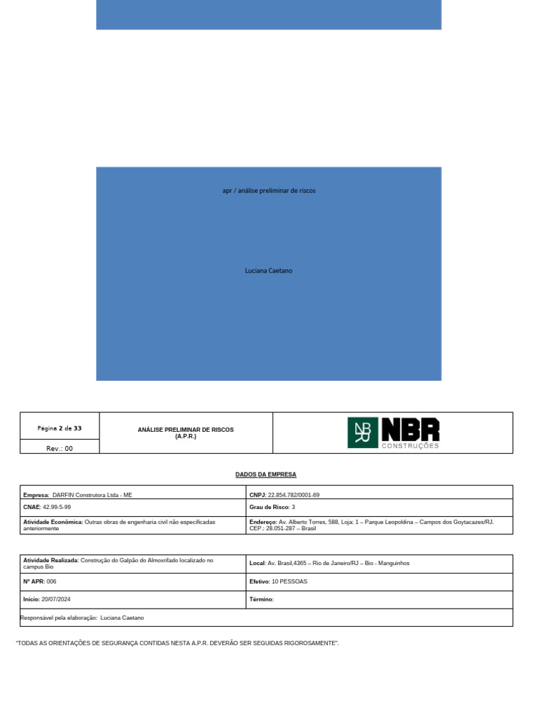 Modelo APR (Em Construção) | PDF