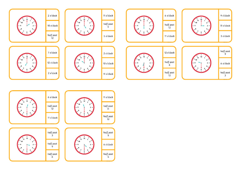 Choose The Correct Time | PDF