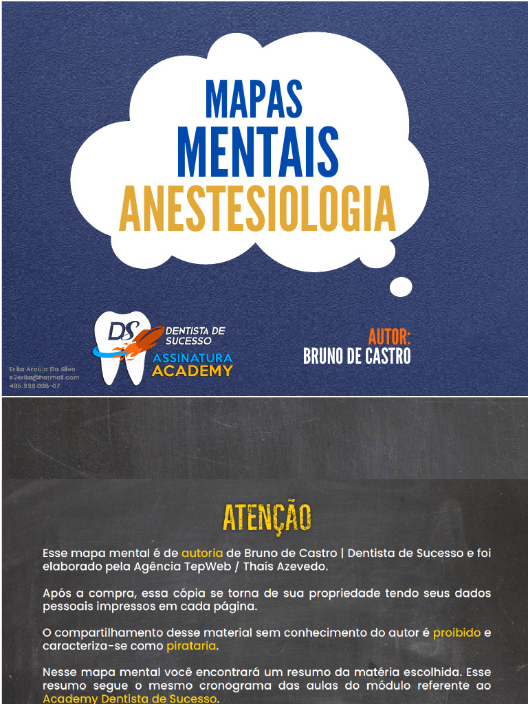 Mapa Mental - Anestesiologia | PDF