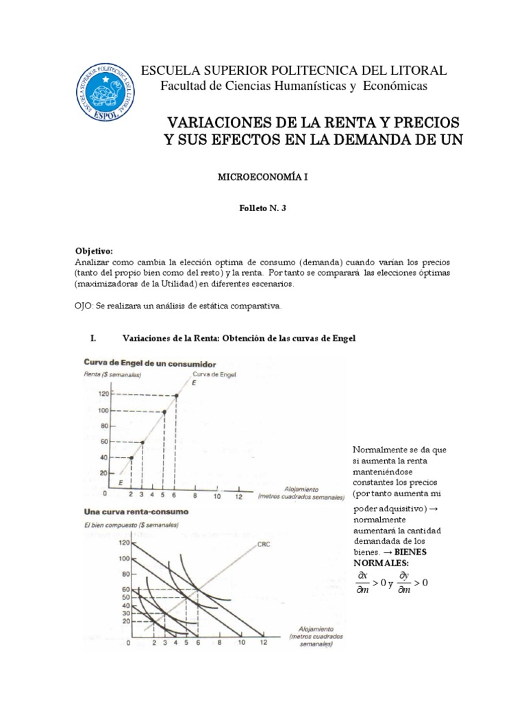 Efecto Renta y Sustitución en Demanda | PDF | Curva de demanda ...