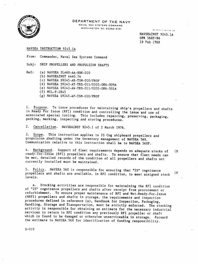 Navsea Inst 9245 1a | PDF