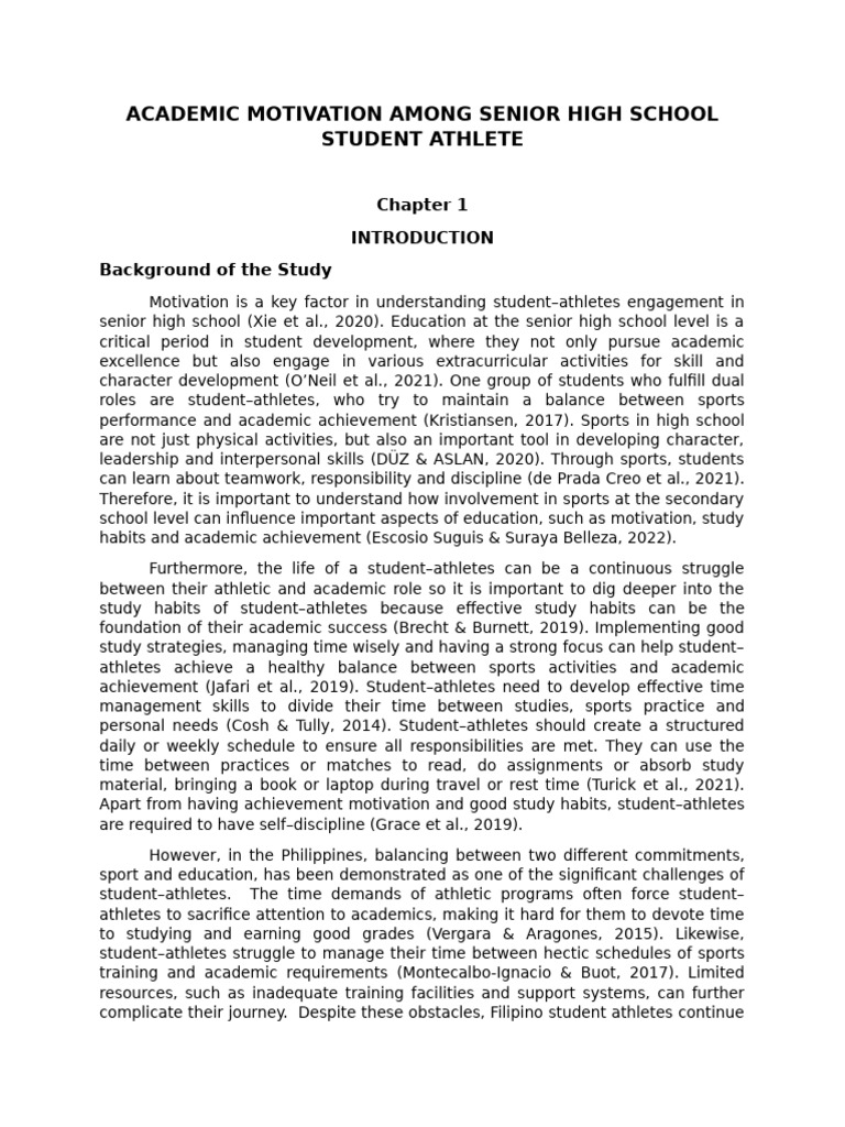Academic Motivation of Student-Athletes | PDF | Motivation | Motivational
