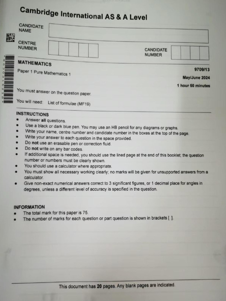 Maths 2024 Pdf