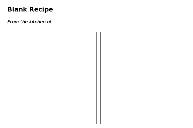 Blank Recipe Template for Cooking | PDF