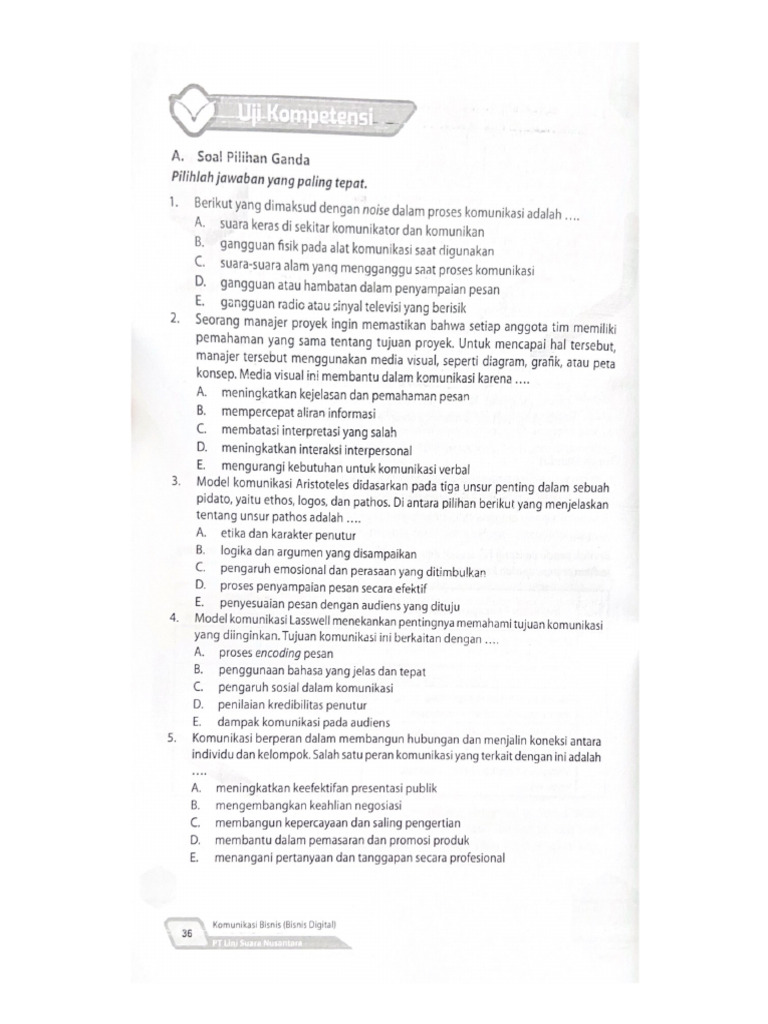 A. Soal Pilihan Ganda | PDF