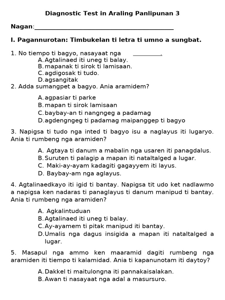 Ap3 Diagnostic Test 2024 2025 | PDF