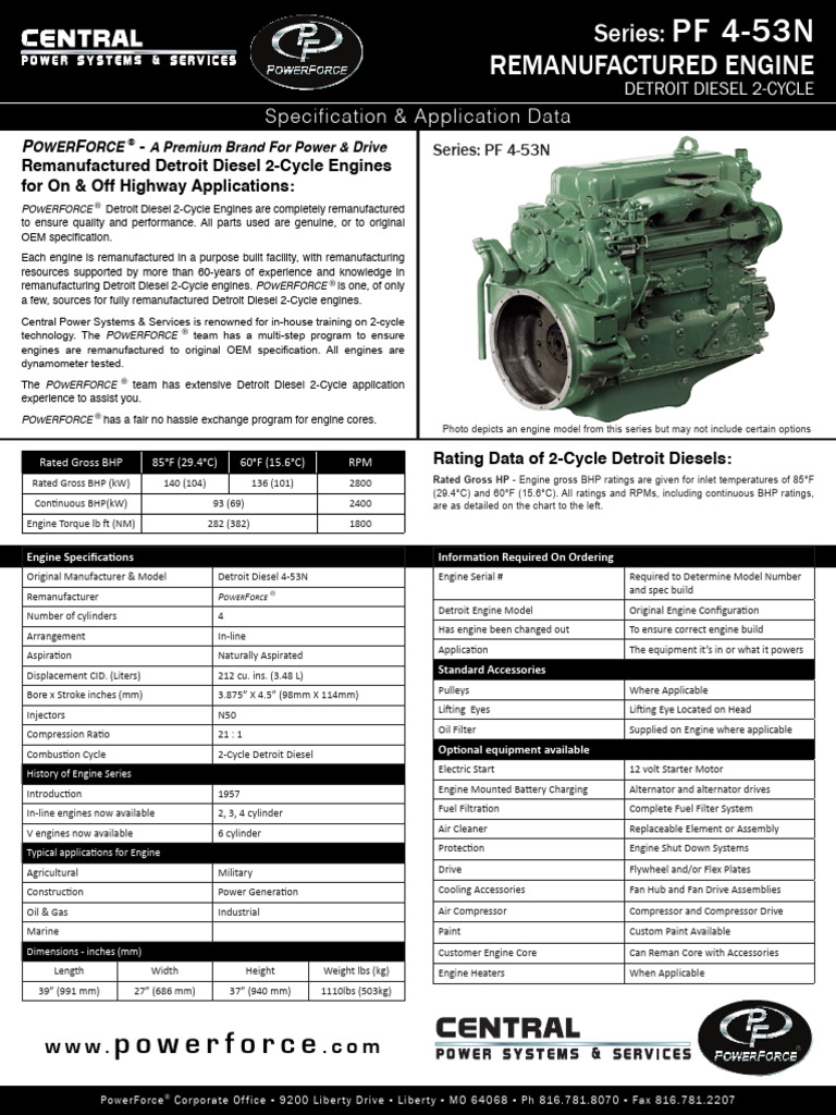 Powerforce: Remanufactured Engine | PDF