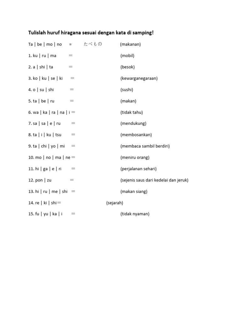 Kuis Huruf Hiragana Pdf