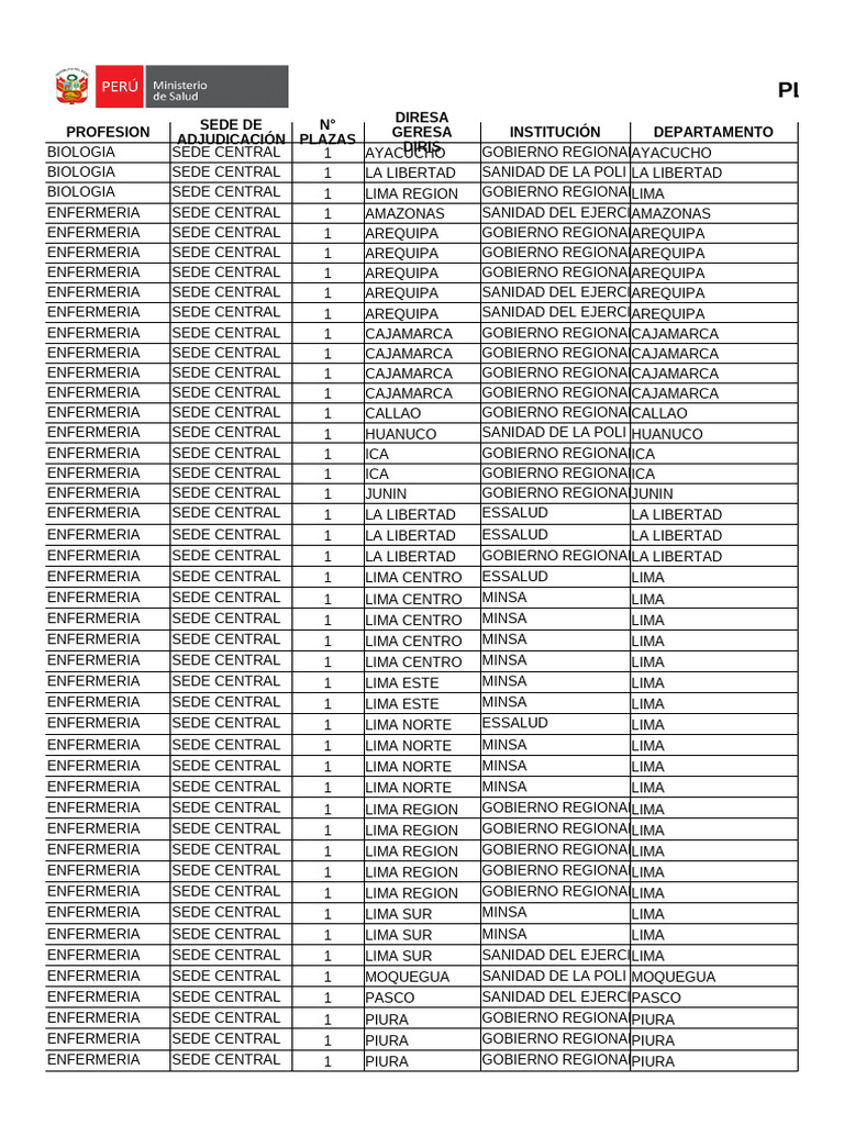 Lista de Adjudicados Serums 2024 I Equivalente Complementario | PDF