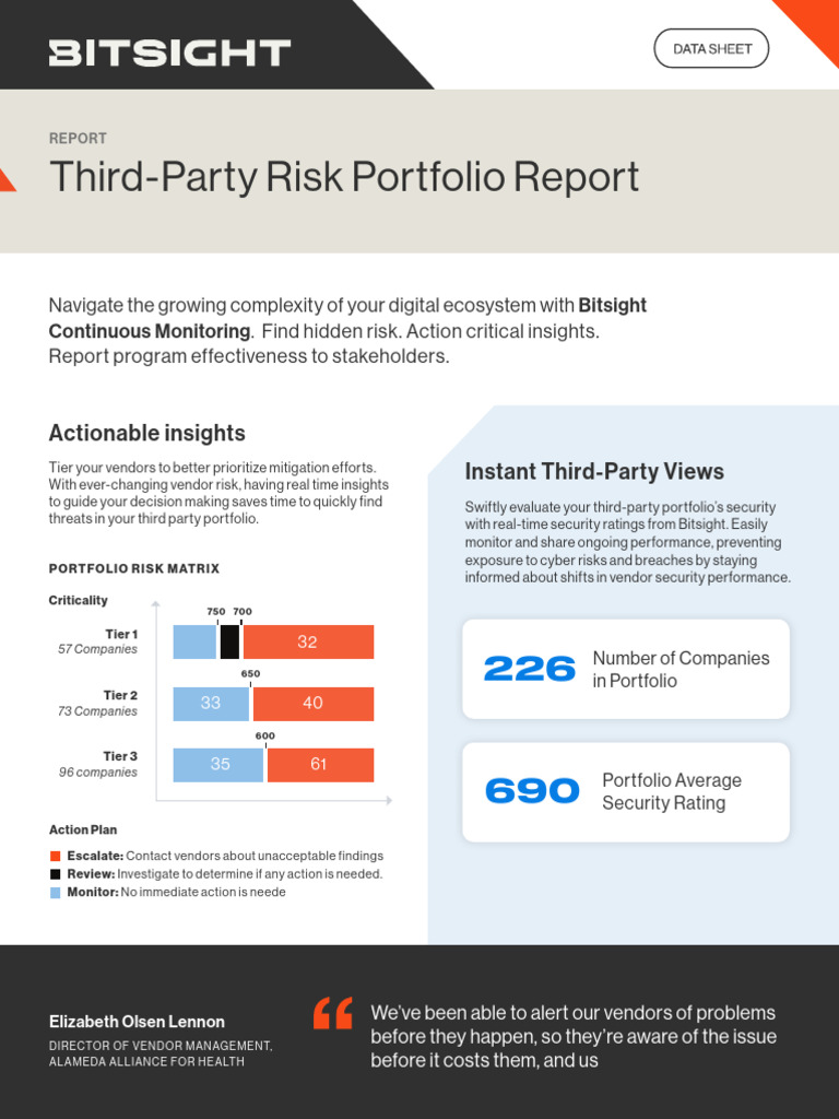 Third Party Risk Portfolio Report | PDF