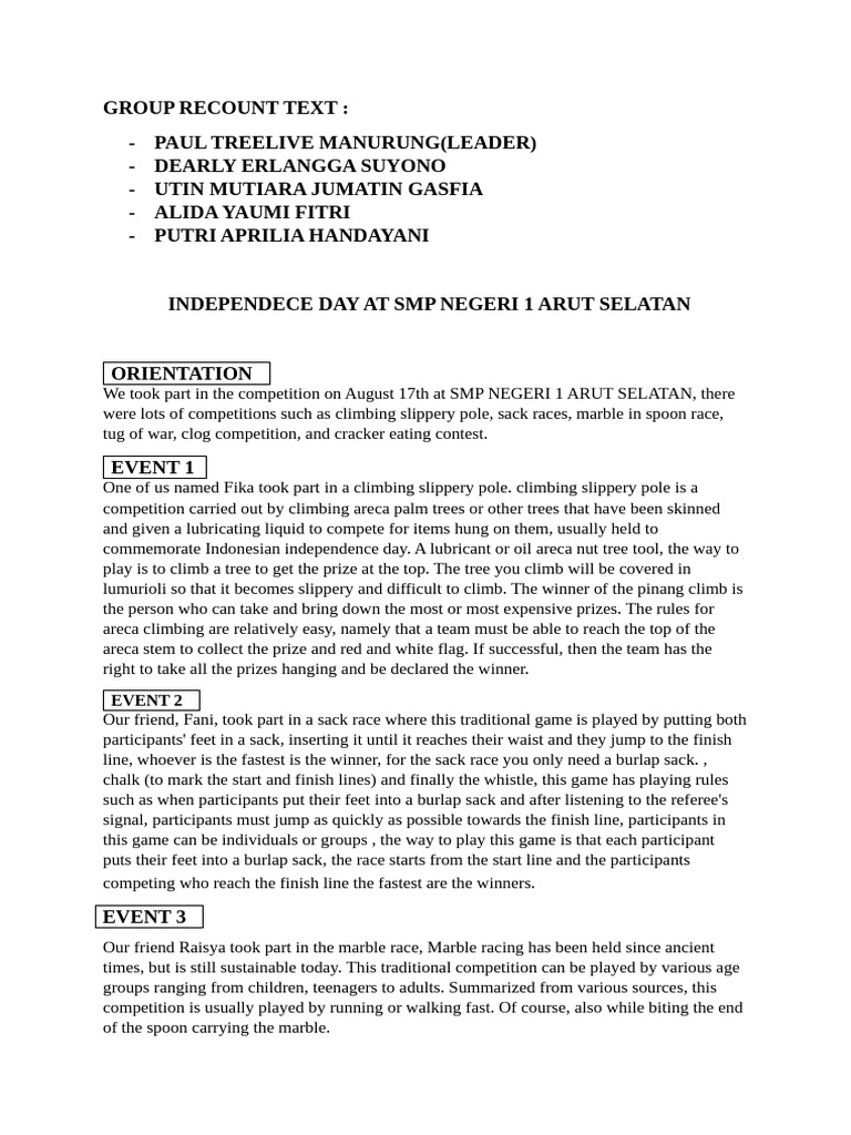 Group Recount Text | PDF