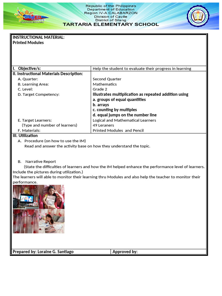 I-Likha-IMs-Grade 2 Mathematics | PDF