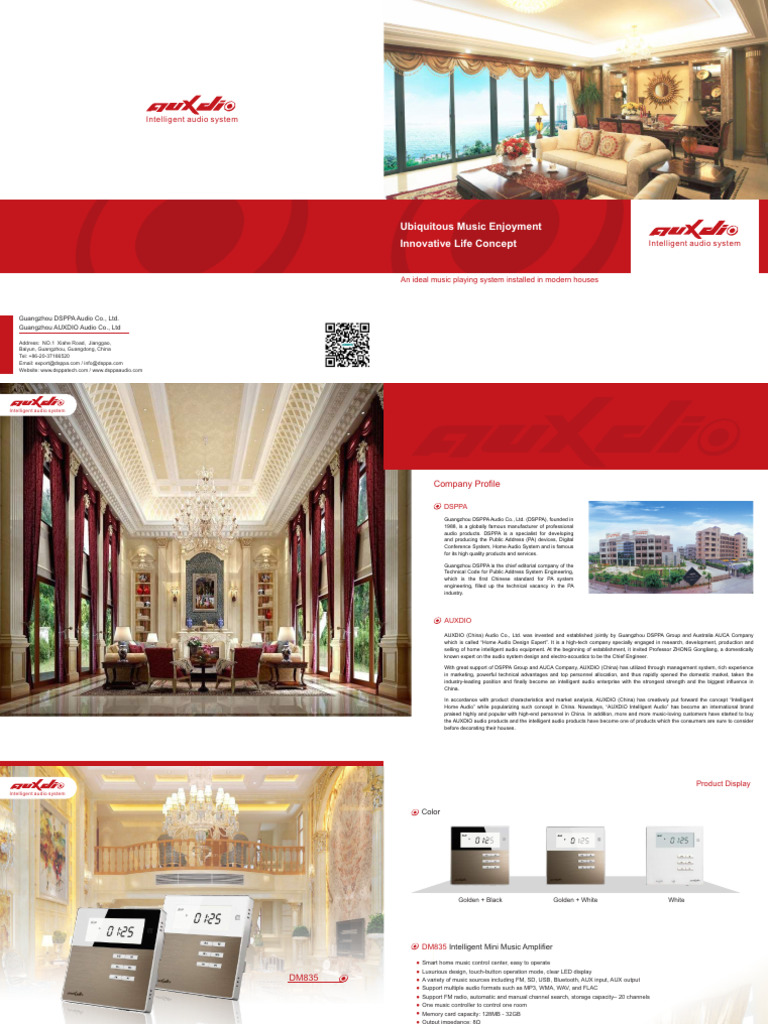 Catalog Auxdio Intelligent Audio System | PDF