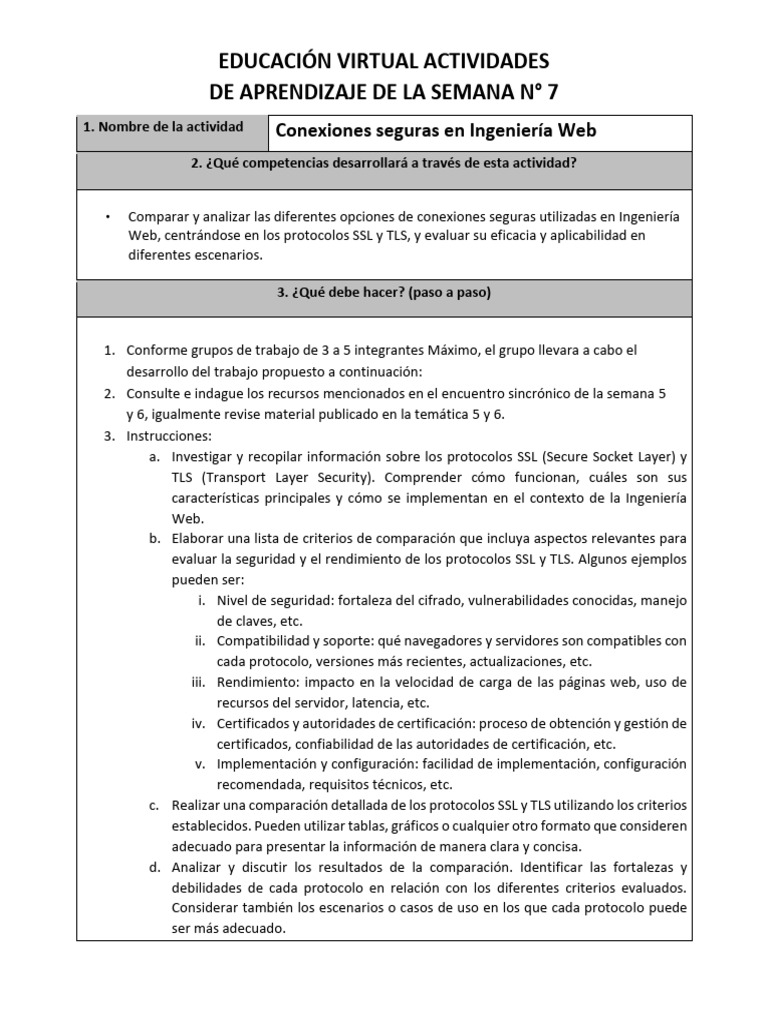 Actividad Semana ACA | PDF | Transport Layer Security | Informática