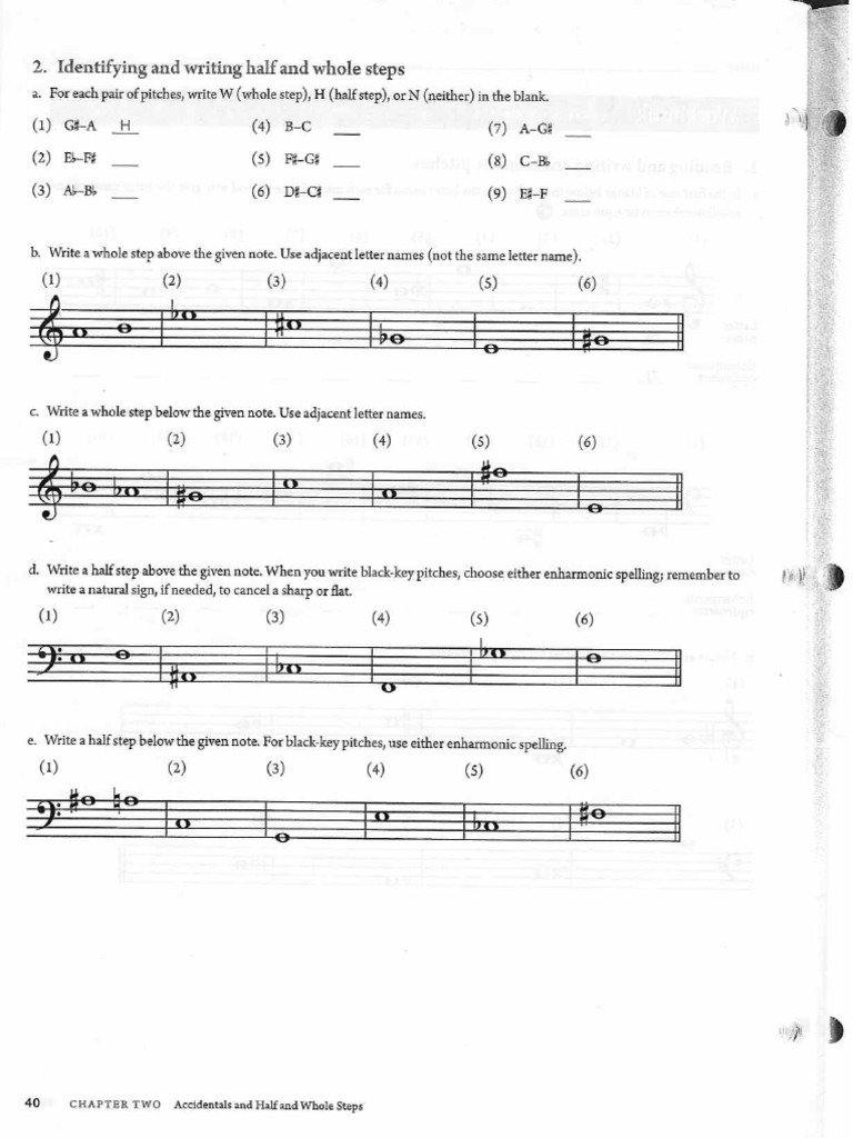 101 Workbook Half and Whole Steps | PDF