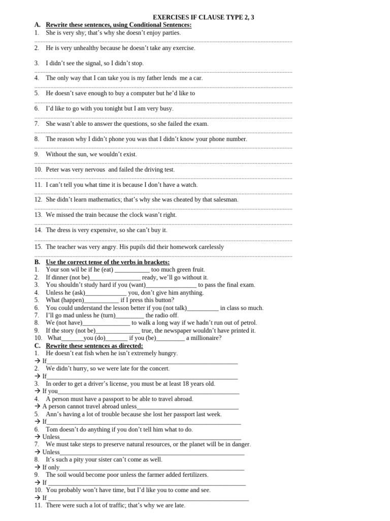 Bai tap cau dieu kien loai 2 3 pdf