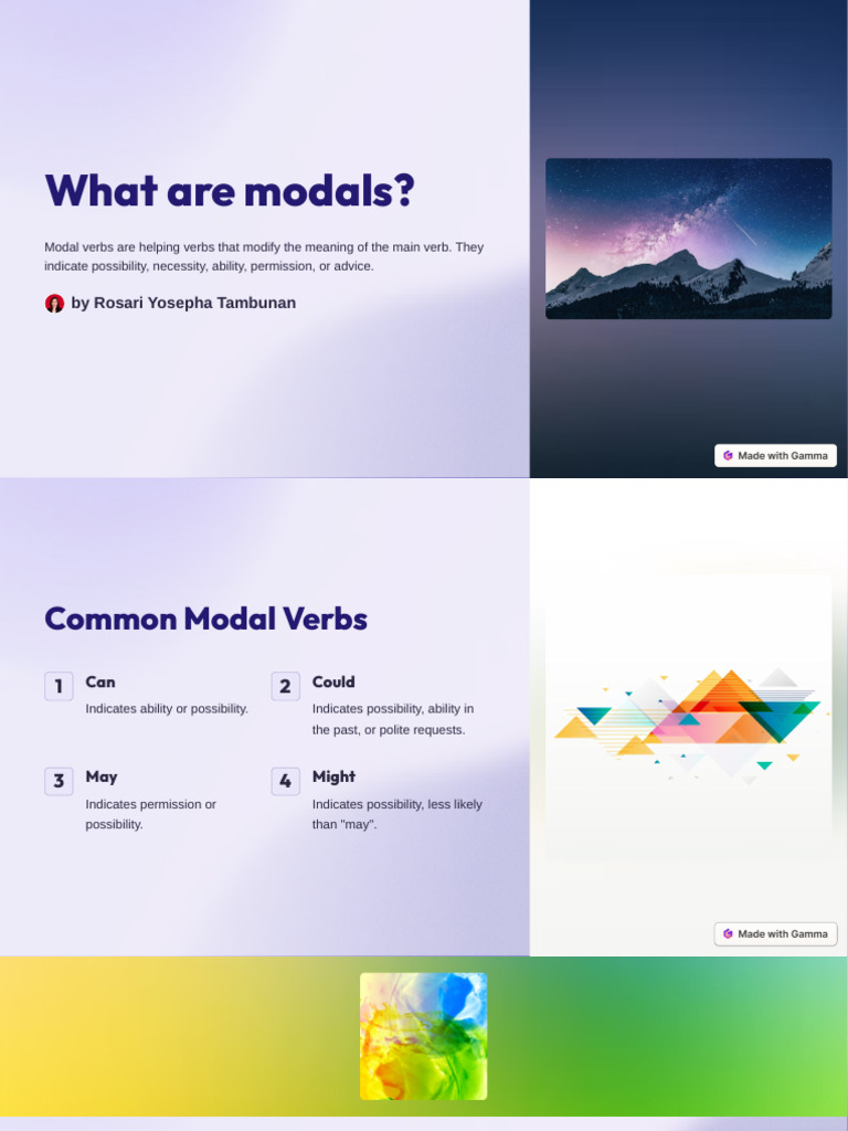 What Are Modals | PDF