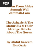 The Asharis & the Maturidis & Their Strange Beliefs About the Quran
