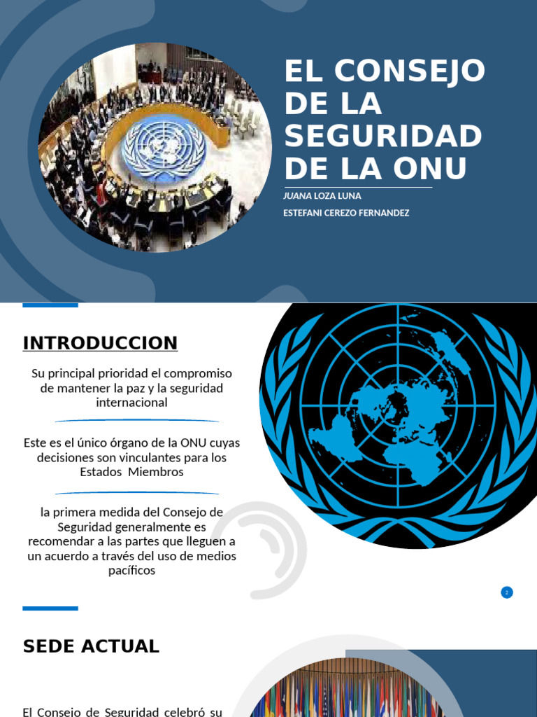 El Consejo de La Seguridad de La Onu | PDF | Naciones Unidas ...