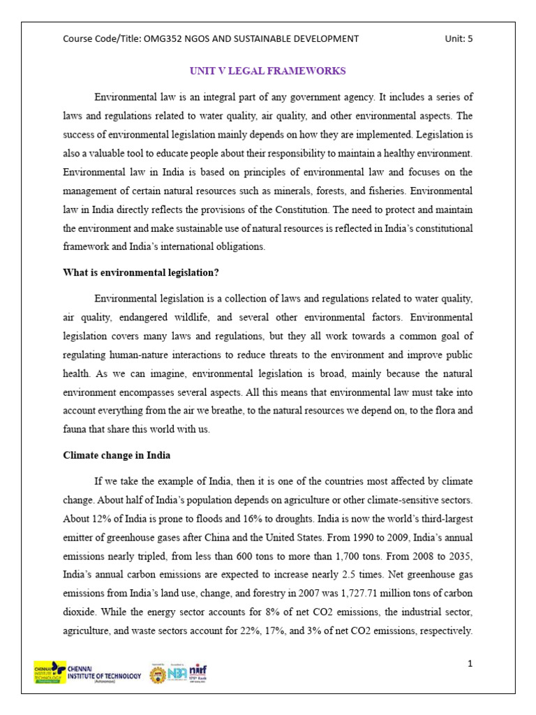 NGO Unit 5 Notes | PDF