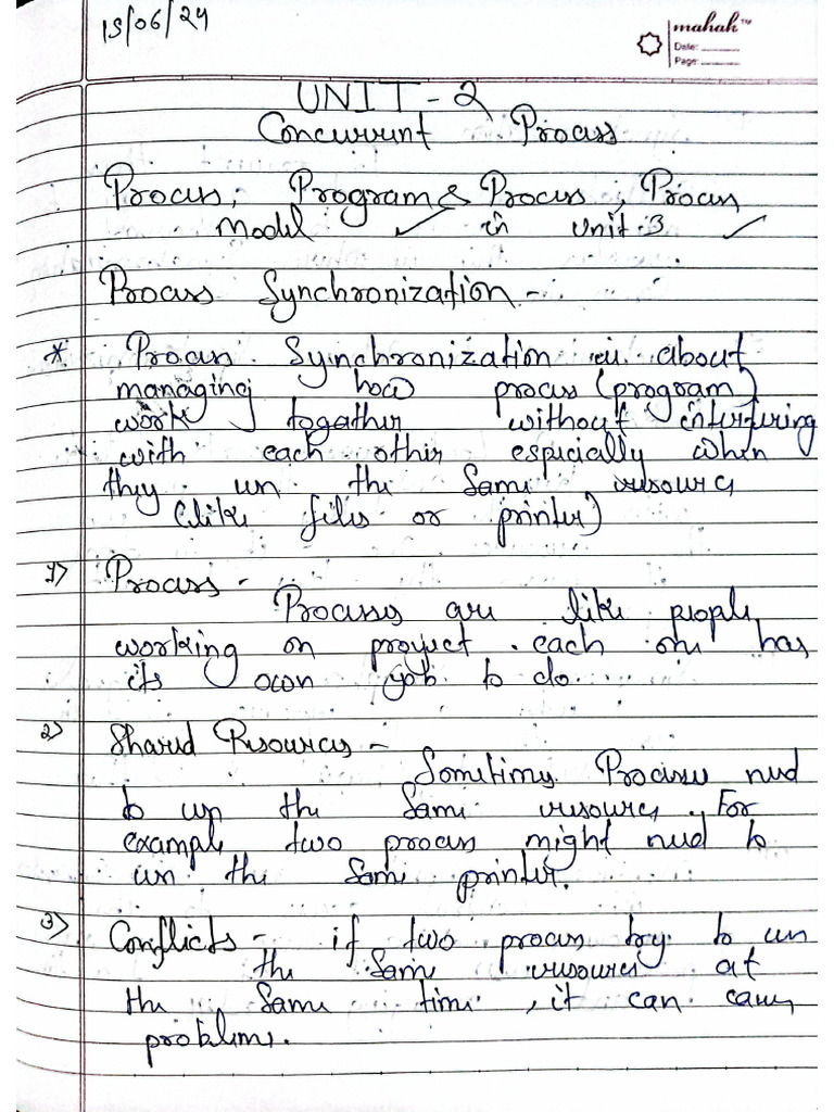 Operating system unit 2 complete notes pdf