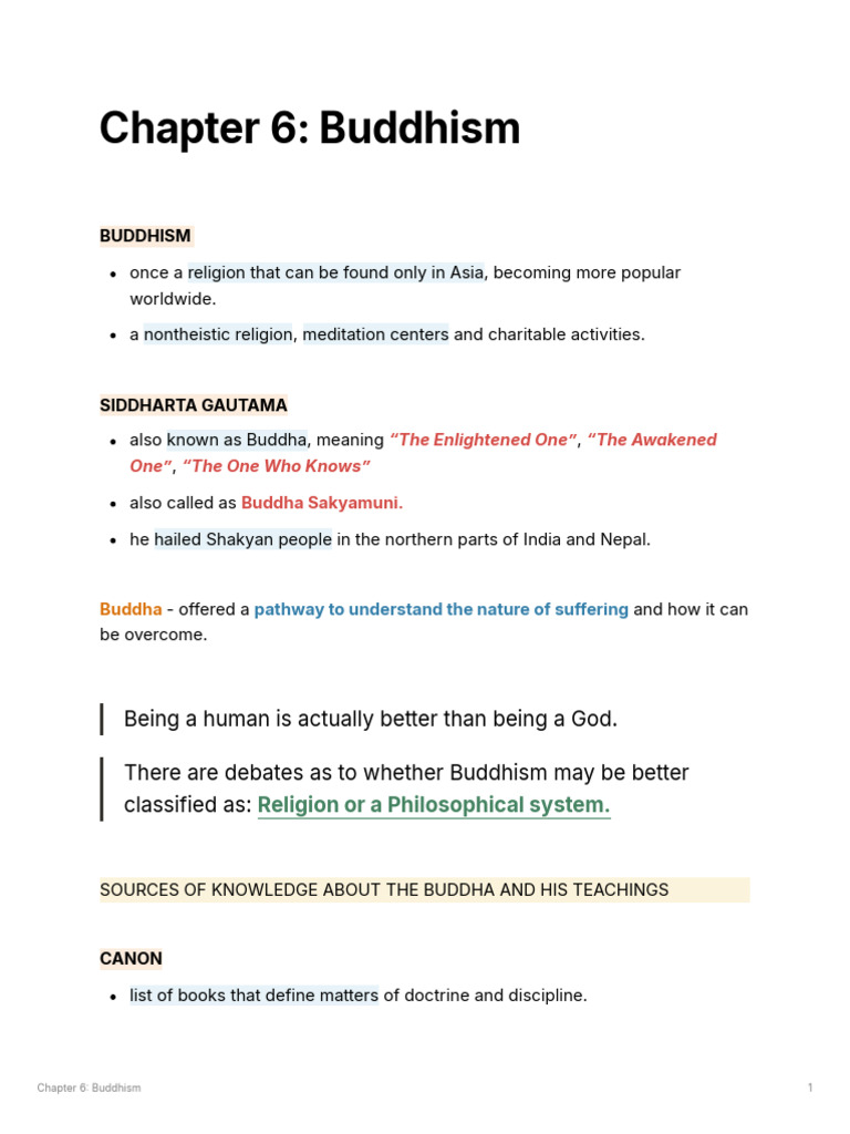 Overview of Buddhism and Its Teachings | PDF | Noble Eightfold Path ...
