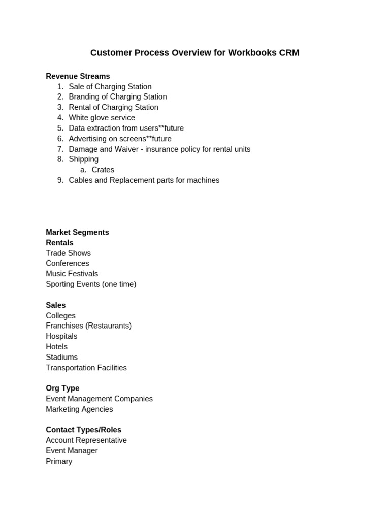 Workbooks CRM Customer Process Guide | PDF | Marketing | Business