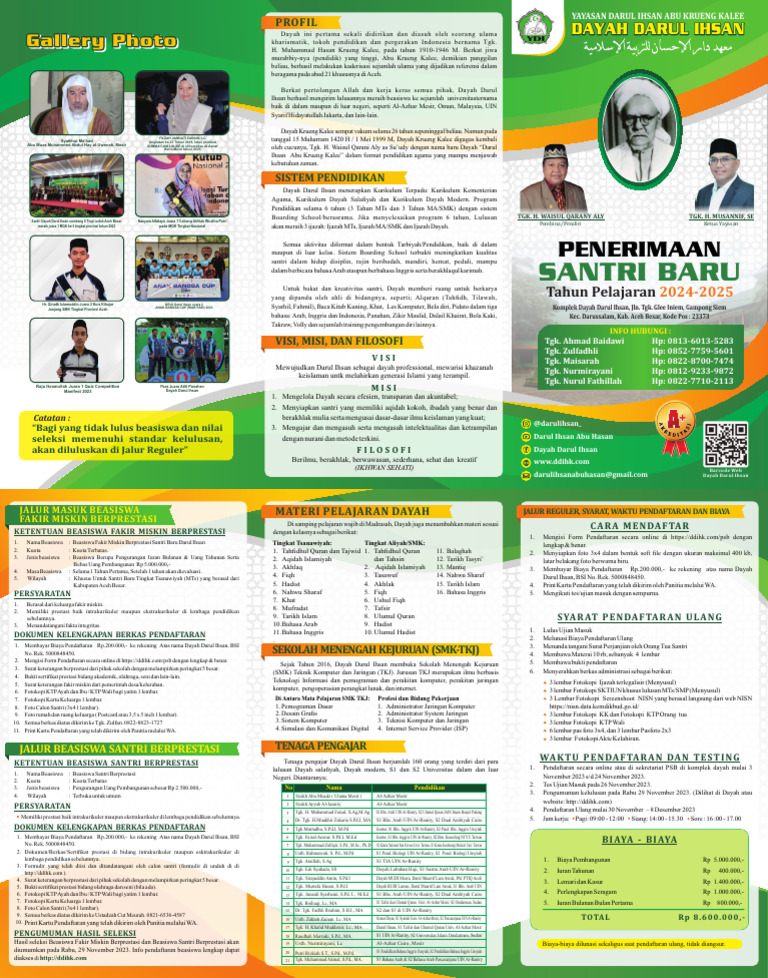 Brosur Dayah Darul Ihsan 2023-2024 | PDF