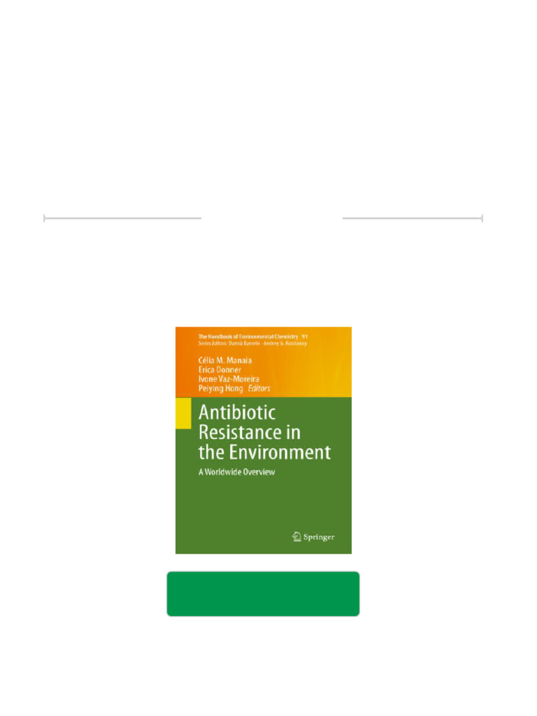 (FREE PDF Sample) Antibiotic Resistance in The Environment A Worldwide ...