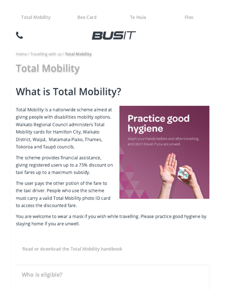 Total Mobility - BUSIT | PDF | Disability | Finance & Money Management