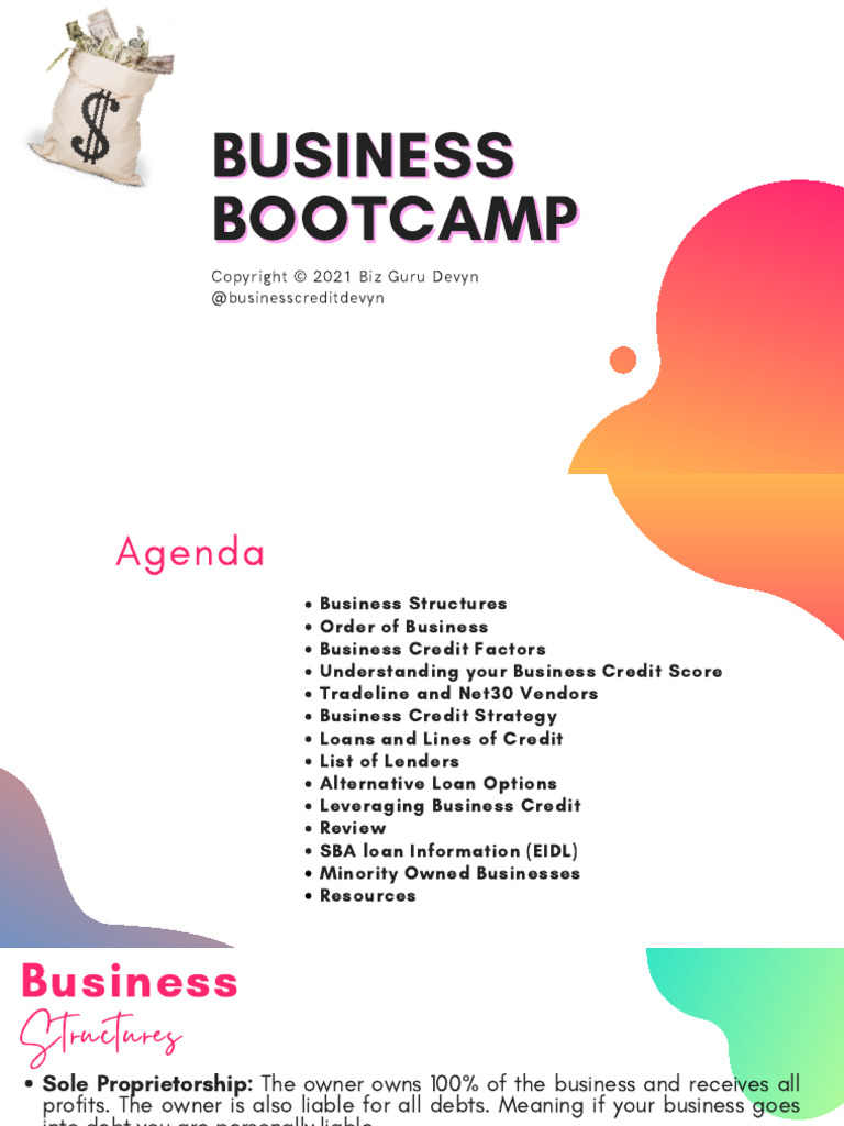 Business Credit Bootcamp Overview | PDF | Credit Card | Banks