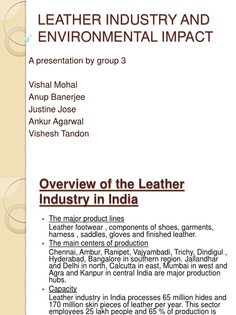 Leather Industry and Environmental Impact Leather Chromium