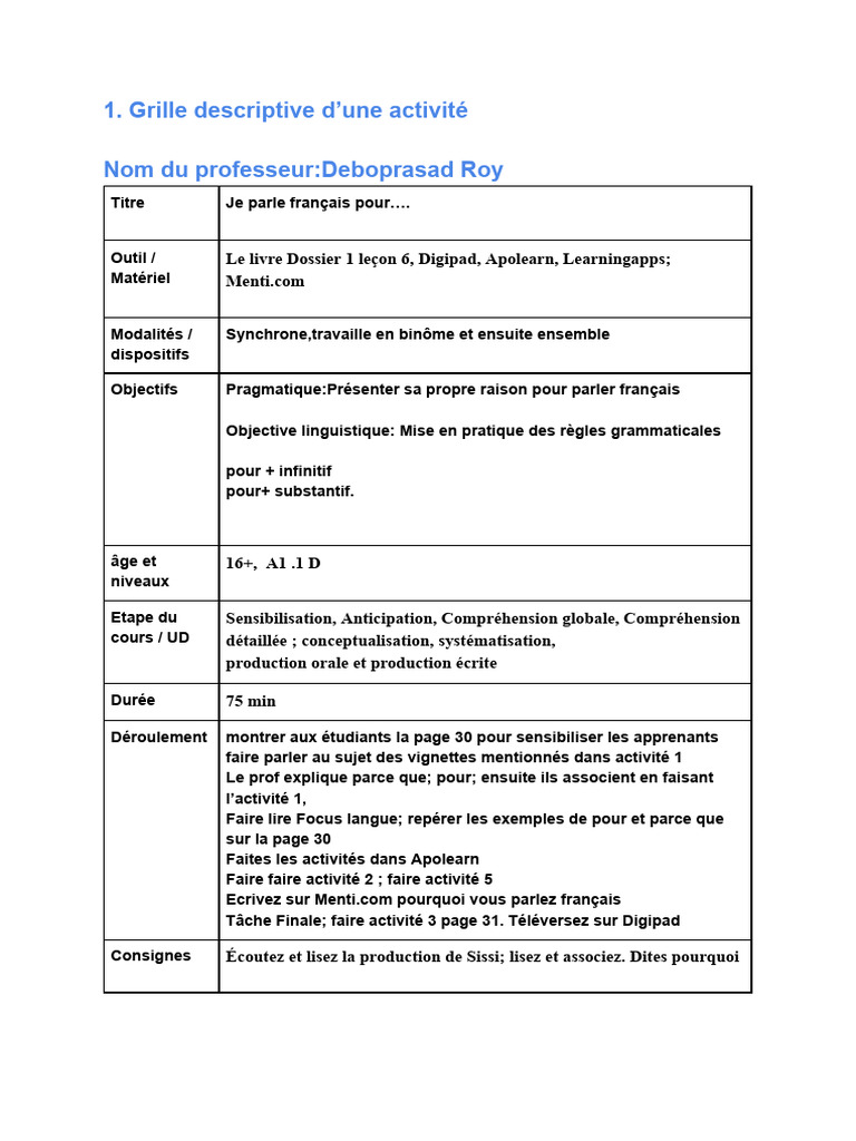 AFD Grille - Activité-2 | PDF