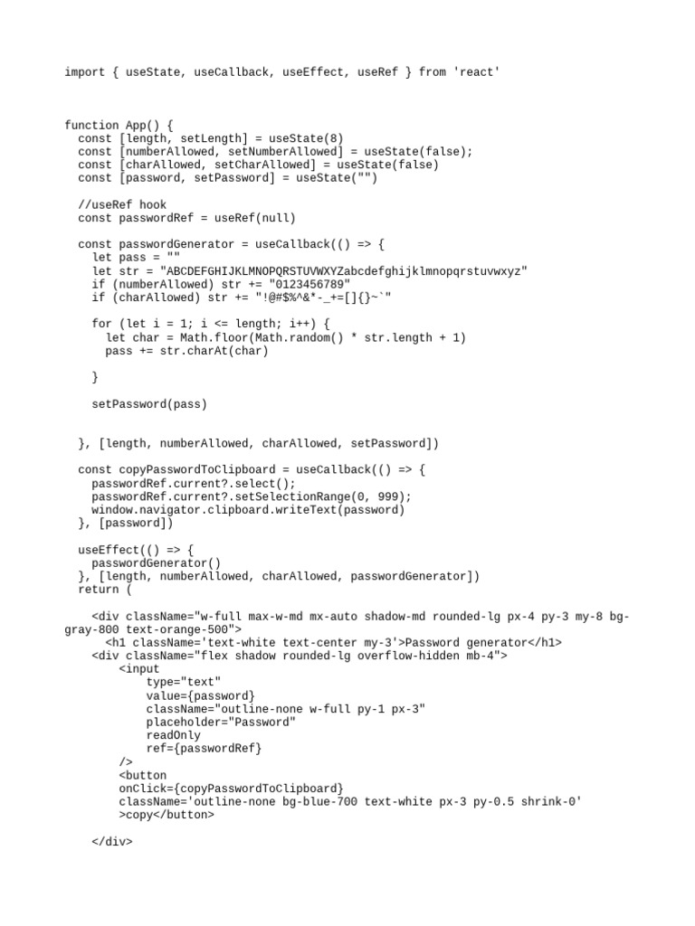 Password Generator | PDF