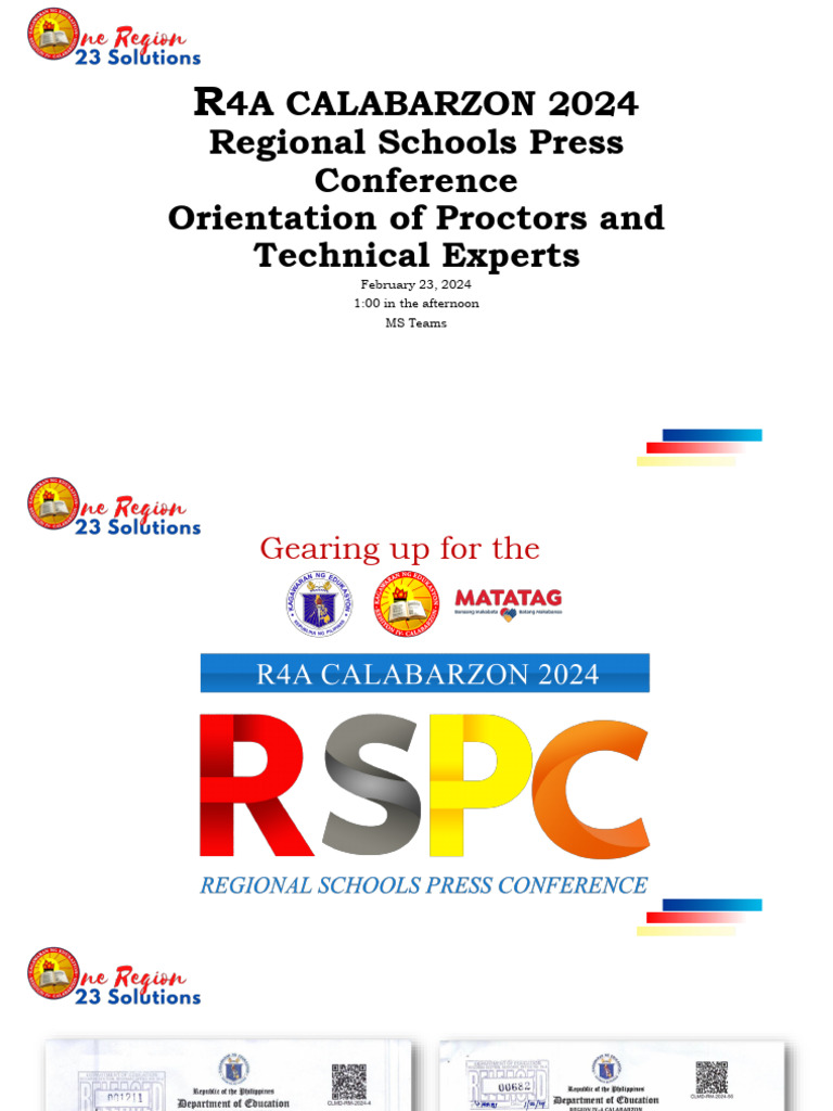 RSPC Meeting Proctors and Experts | PDF
